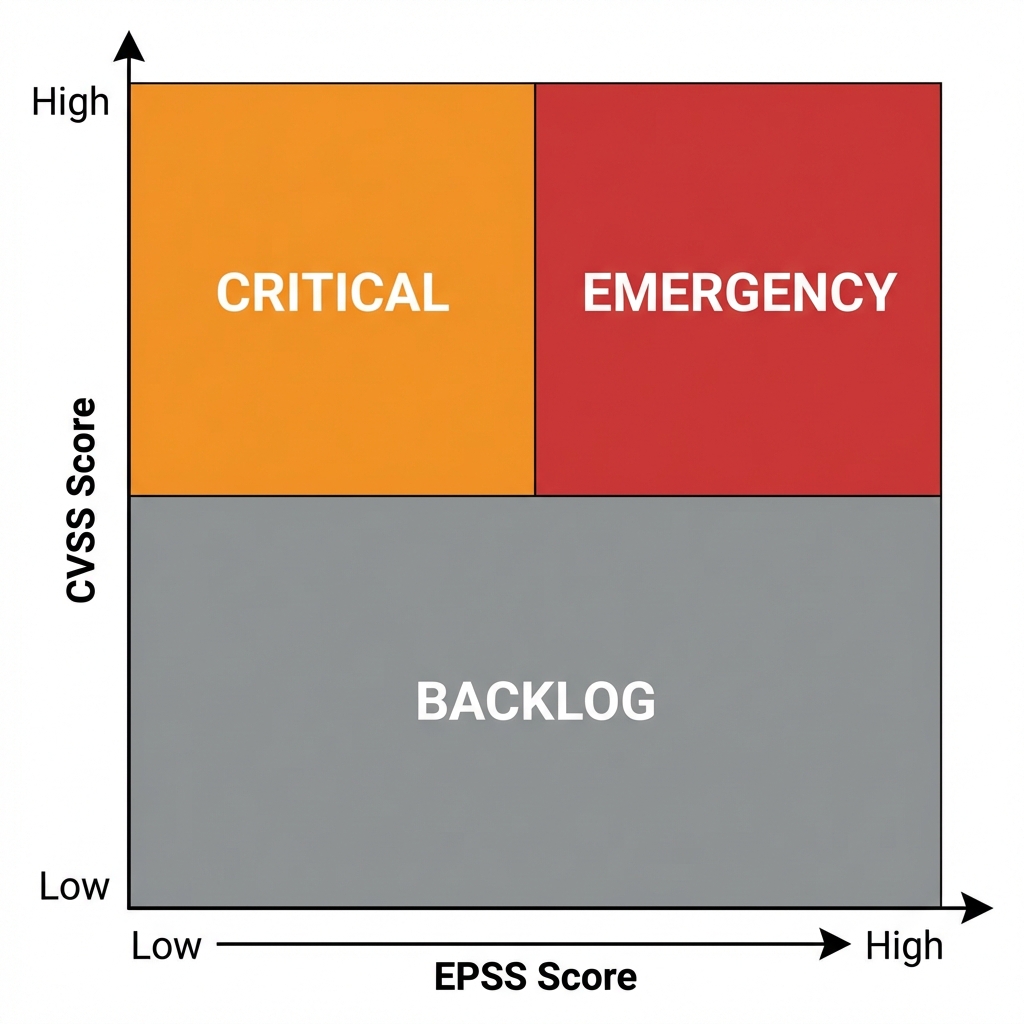 Prioritization Matrix: CVSS vs EPSS