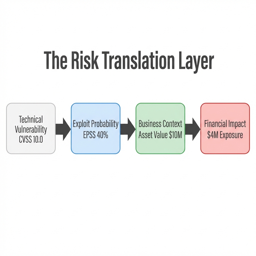 Figure 1: The Risk Translation Layer - Converting Tech Specs to Board Specs